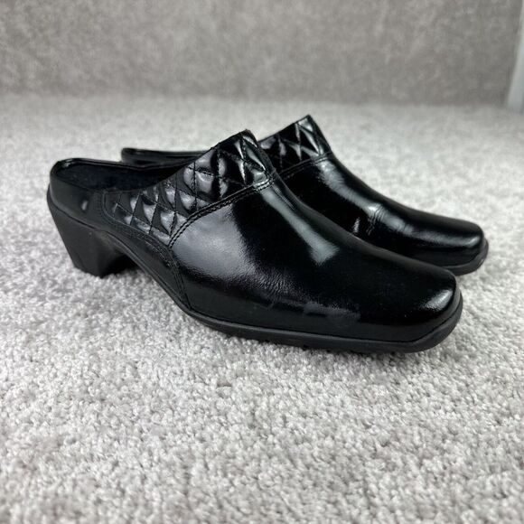 Aquatalia by Marvin‎ K Black Leather Fur Lined Women Heels Loafer Size 8 Italy - Picture 1 of 7